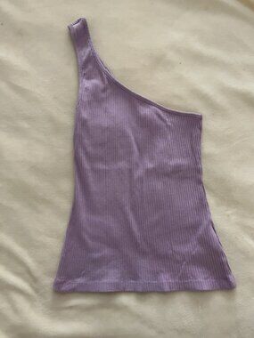 Anthropologie One Shoulder Rib Tank Size XS